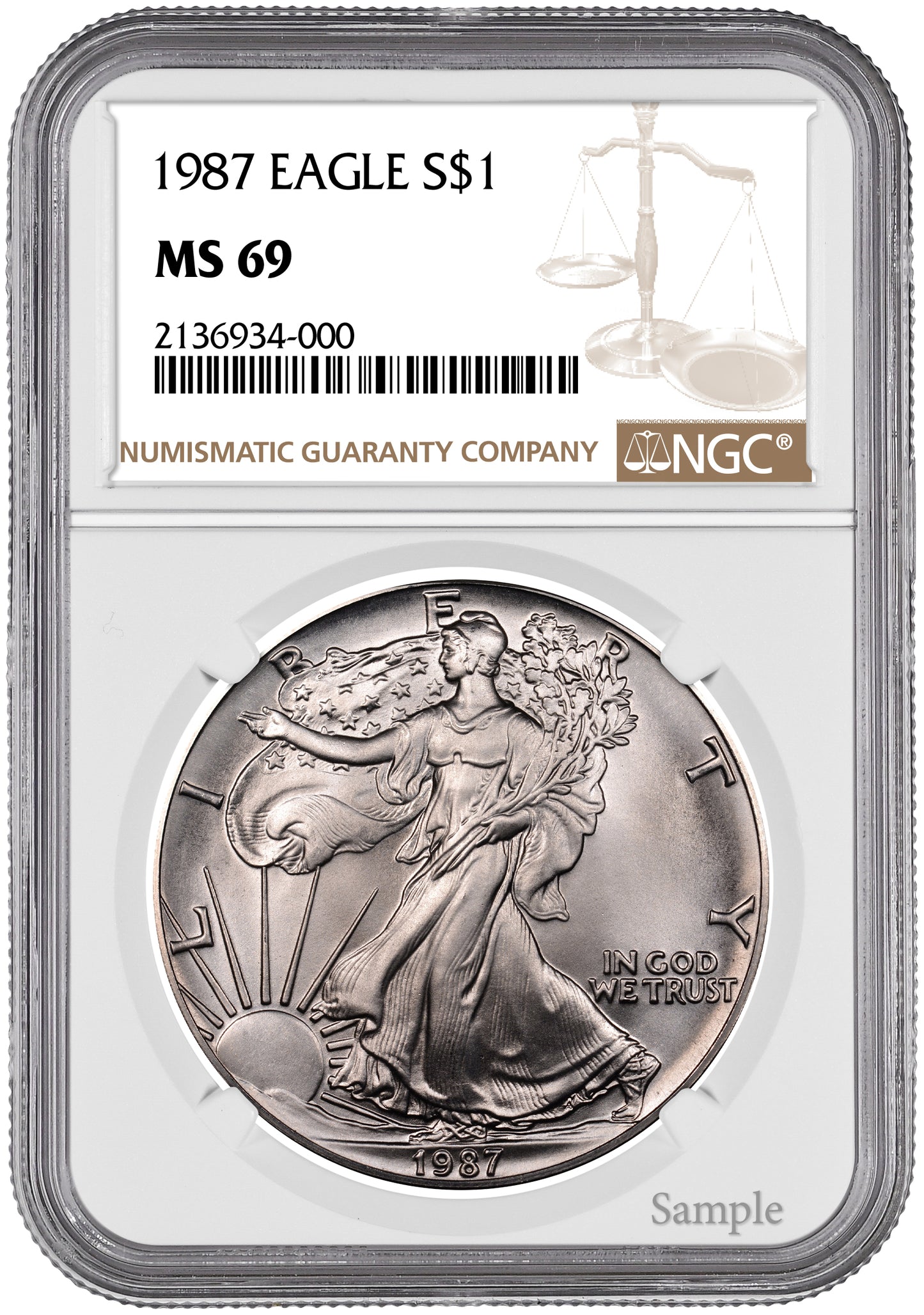 1987 1 oz American Silver Eagle