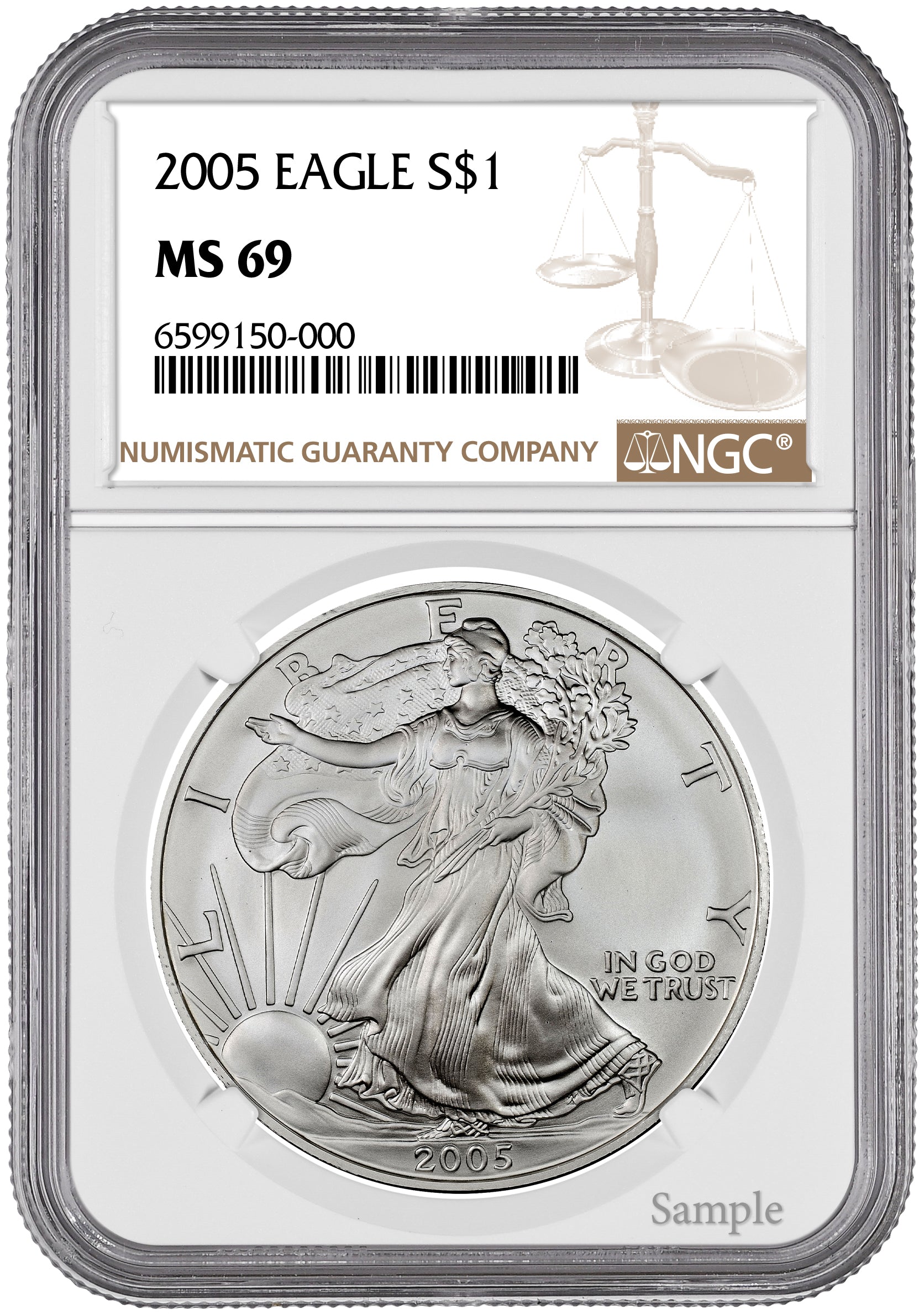 2005 1 oz American Silver Eagle NGC – Universal Coin & Bullion