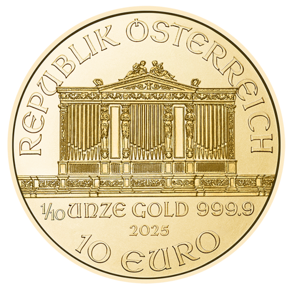 2025 1/10 oz Austrian Gold Philharmonic BU