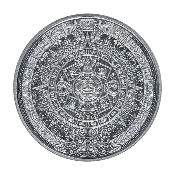 1/10 oz Silver Round Aztec Calendar BU Universal Coin Bullion