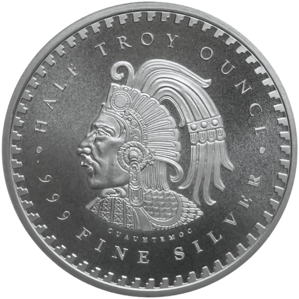 1/2 oz Silver Round Aztec Calendar BU