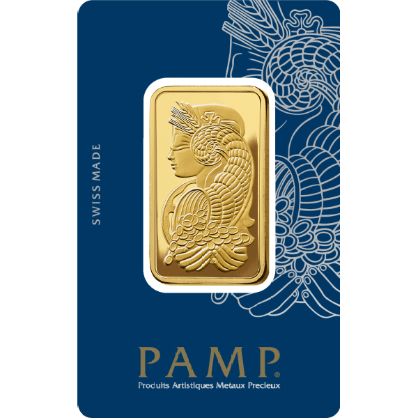 1 oz Gold Bar PAMP Fortuna