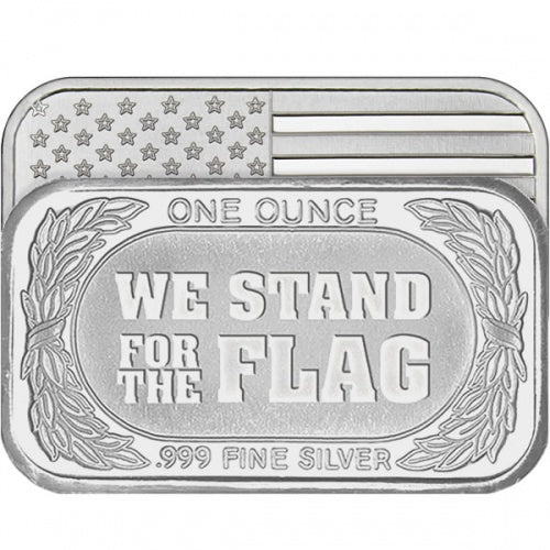 1 oz Stand For The Flag Silver Bar