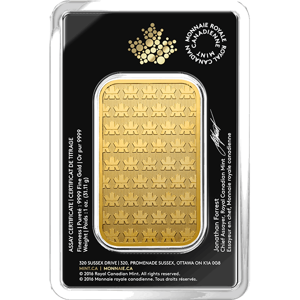 1 oz Gold Bar RCM