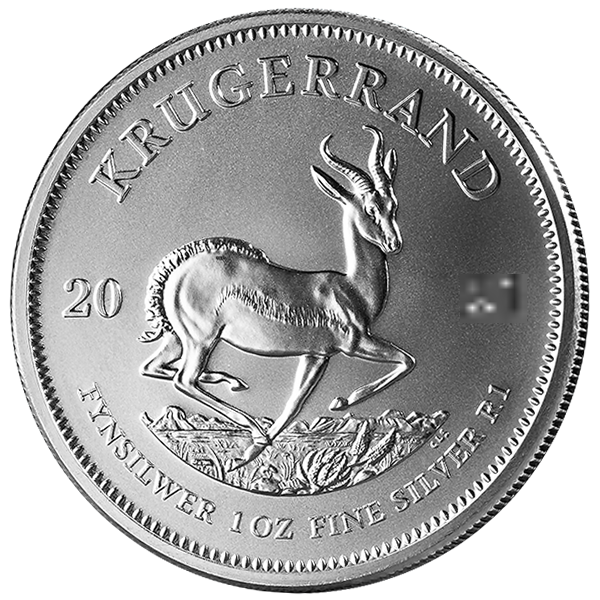 
                  
                    1 oz South African Silver Krugerrand BU (Random Year)
                  
                