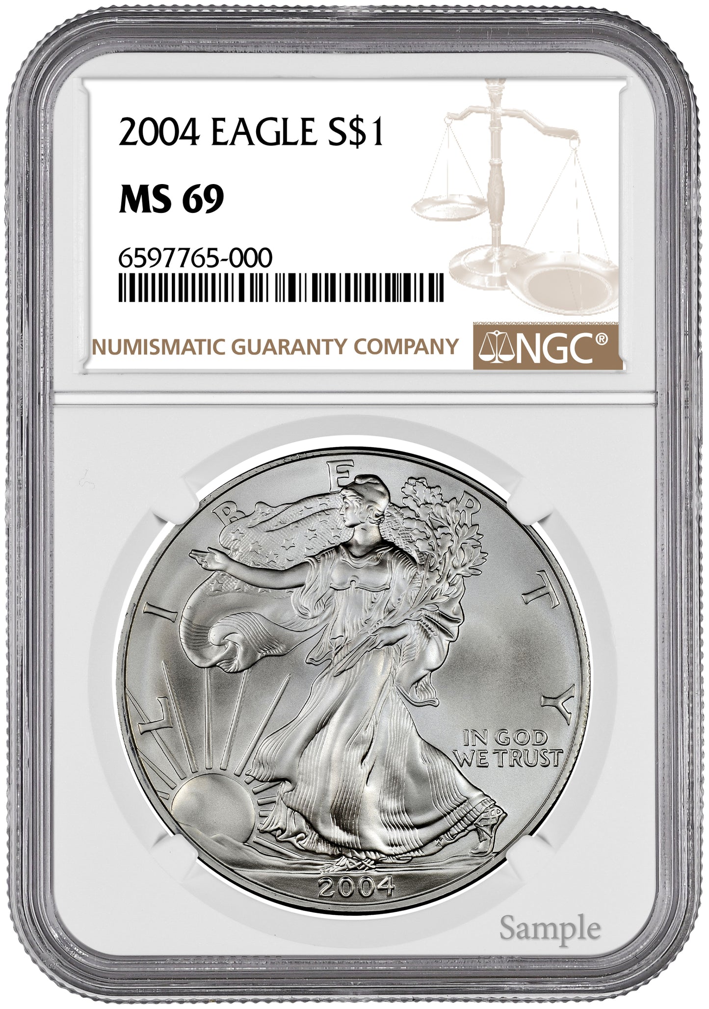 2004 1 oz American Silver Eagle NGC