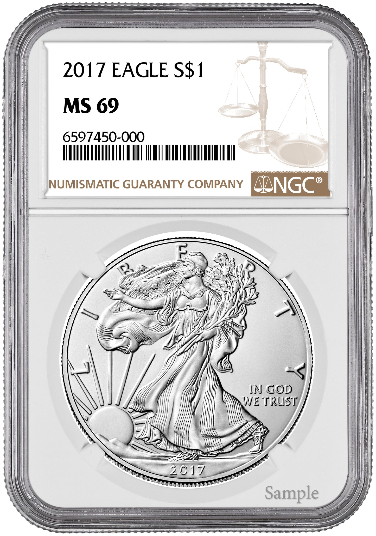2017 1 oz American Silver Eagle NGC