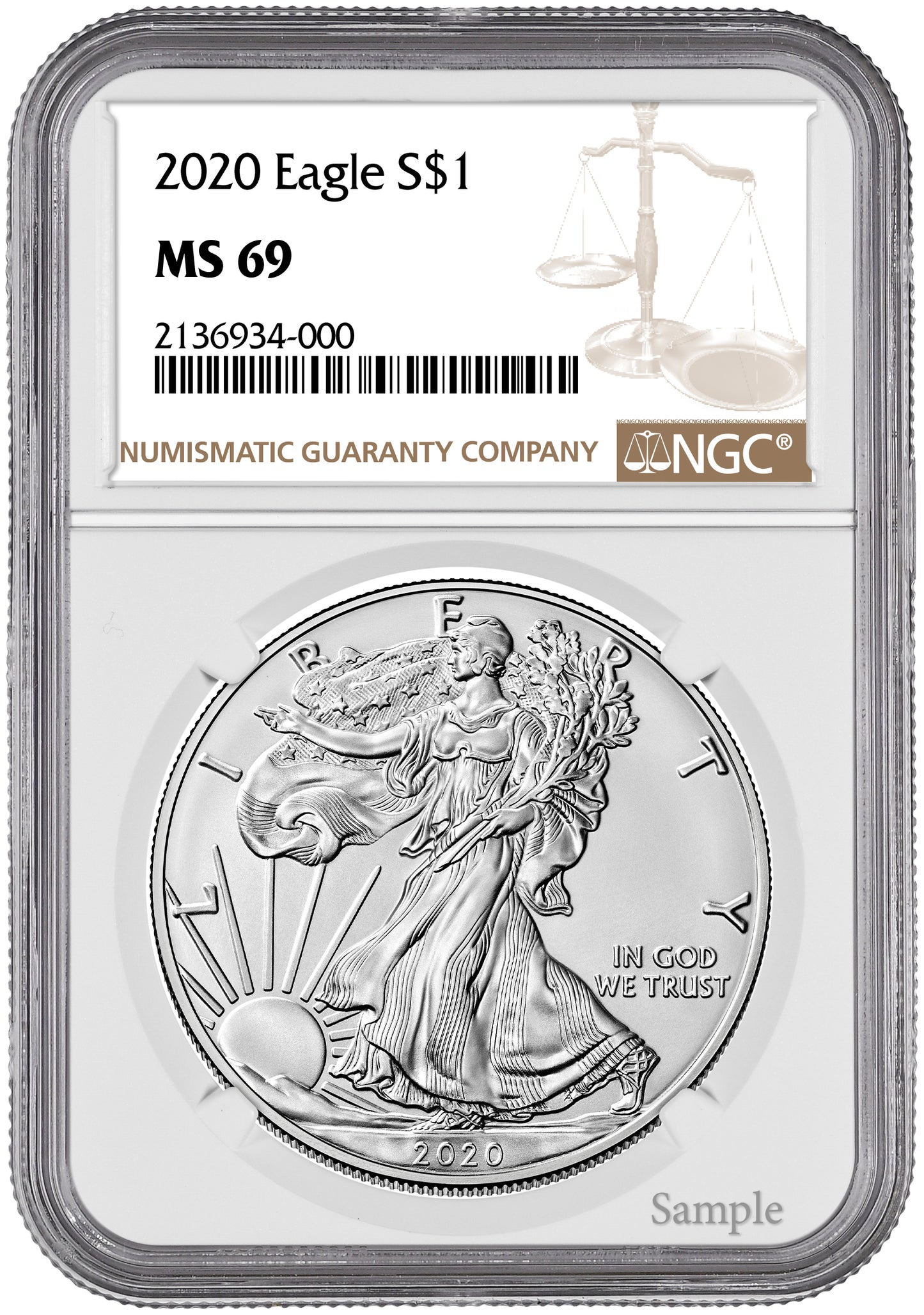 2020 1 oz American Silver Eagle NGC