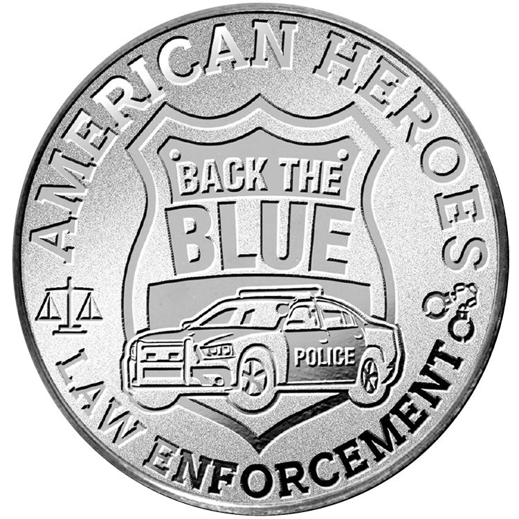 2025 1 oz Back the Blue Police Silver Round