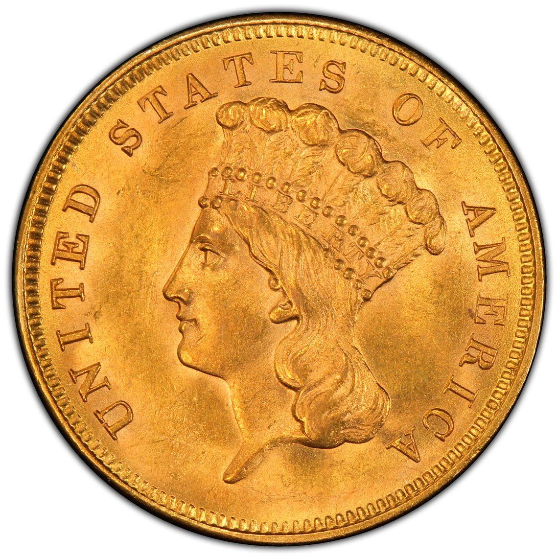 1856-S $3 Indian Gold AU NGC