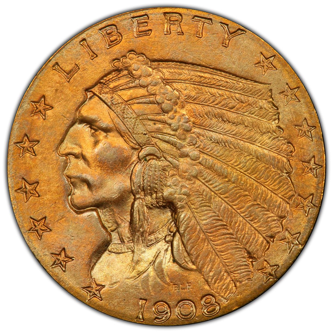 1908 $2.50 Indian Gold MS NGC