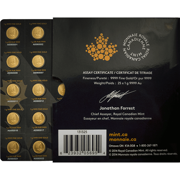 
                  
                    25 Gram Canadian Gold Maplegram
                  
                