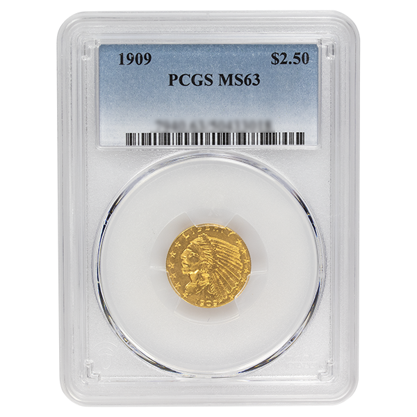 
                  
                    1909 $2.50 Indian Gold MS PCGS
                  
                