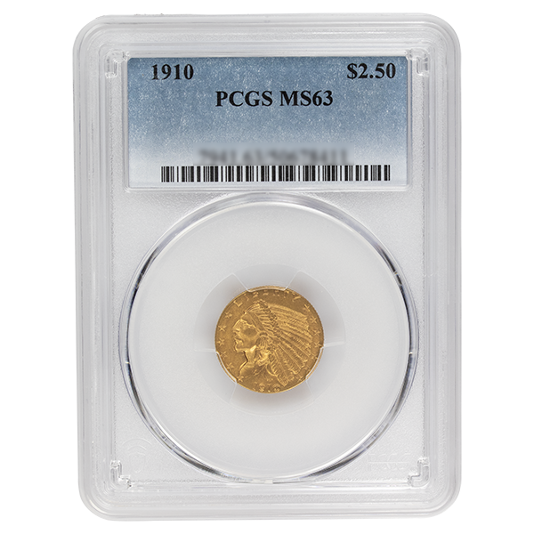 
                  
                    1910 $2.50 Indian Gold MS PCGS
                  
                