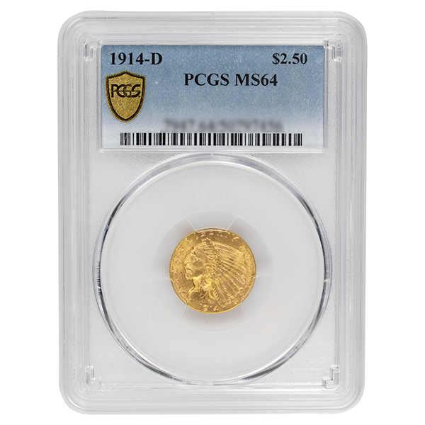 
                  
                    1914-D $2.50 Indian Gold MS PCGS
                  
                