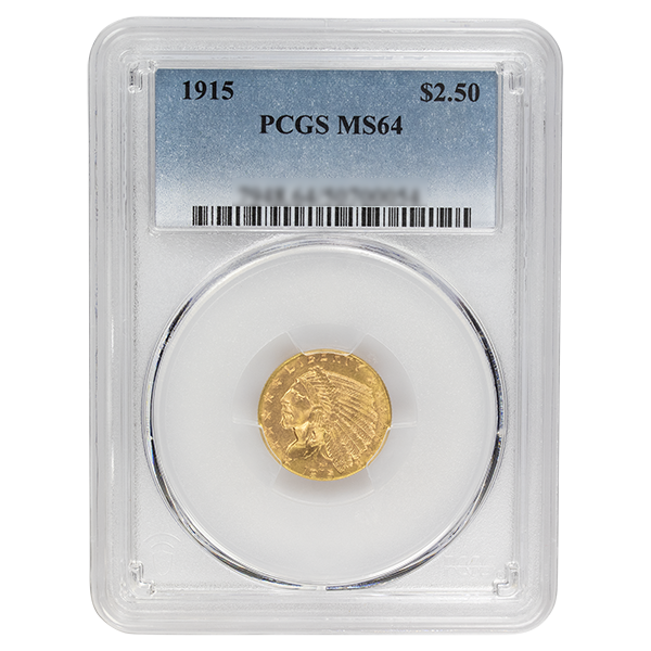 
                  
                    1915 $2.50 Indian Gold PCGS
                  
                