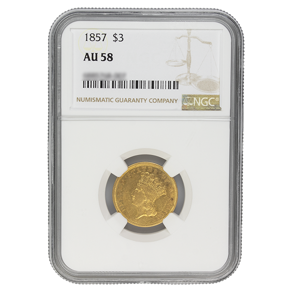 
                  
                    1857 $3 Indian Gold AU NGC
                  
                