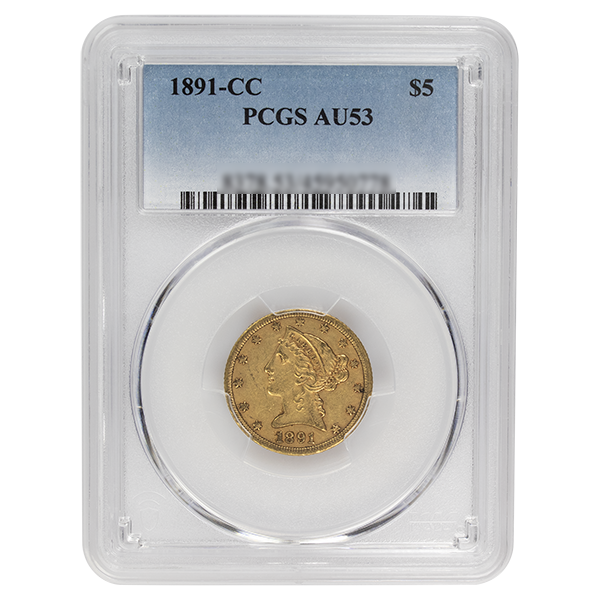 
                  
                    1891-CC $5 Liberty Gold PCGS
                  
                