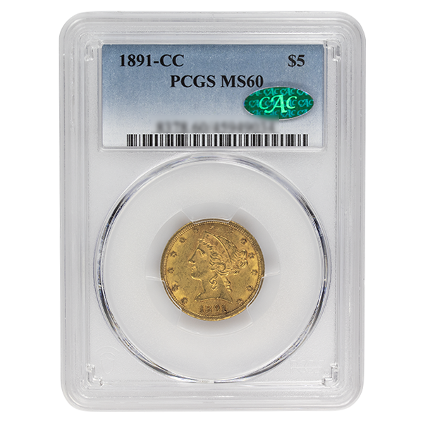 
                  
                    1891-CC $5 Liberty Gold PCGS
                  
                