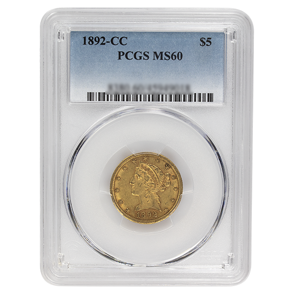 
                  
                    1892-CC $5 Liberty Gold PCGS
                  
                