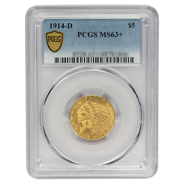 
                  
                    1914-D $5 Indian Gold MS PCGS
                  
                