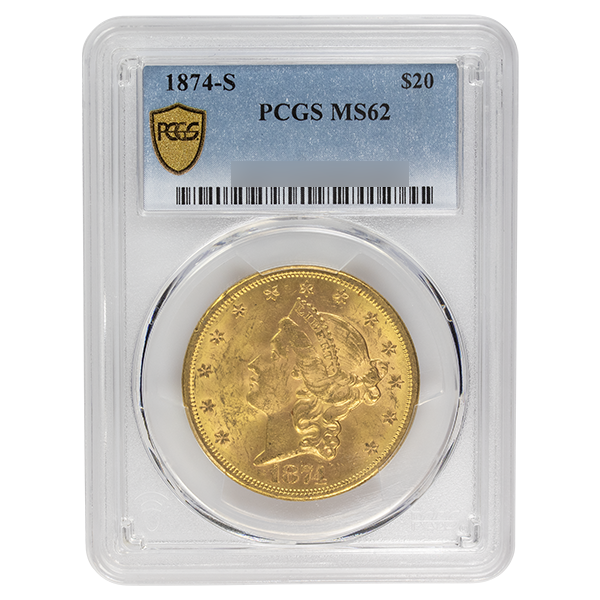 
                  
                    1874-S $20 Liberty Gold MS PCGS
                  
                