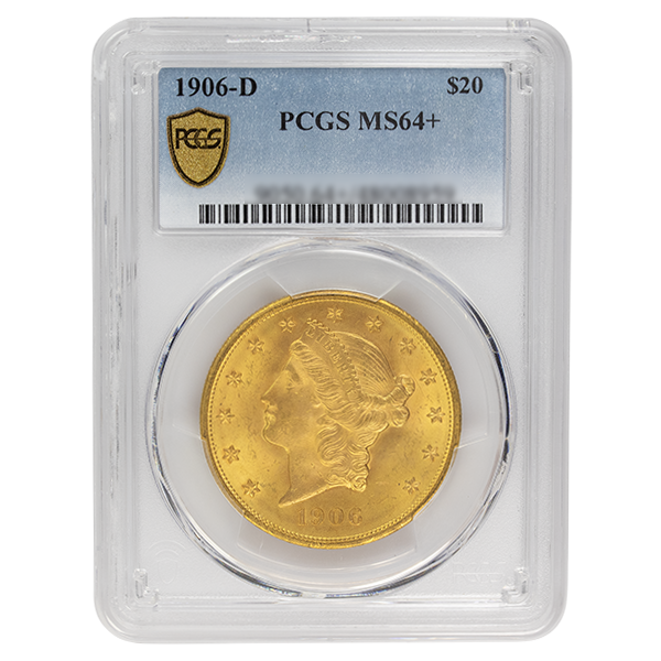 1906-D $20 Liberty Gold MS PCGS
