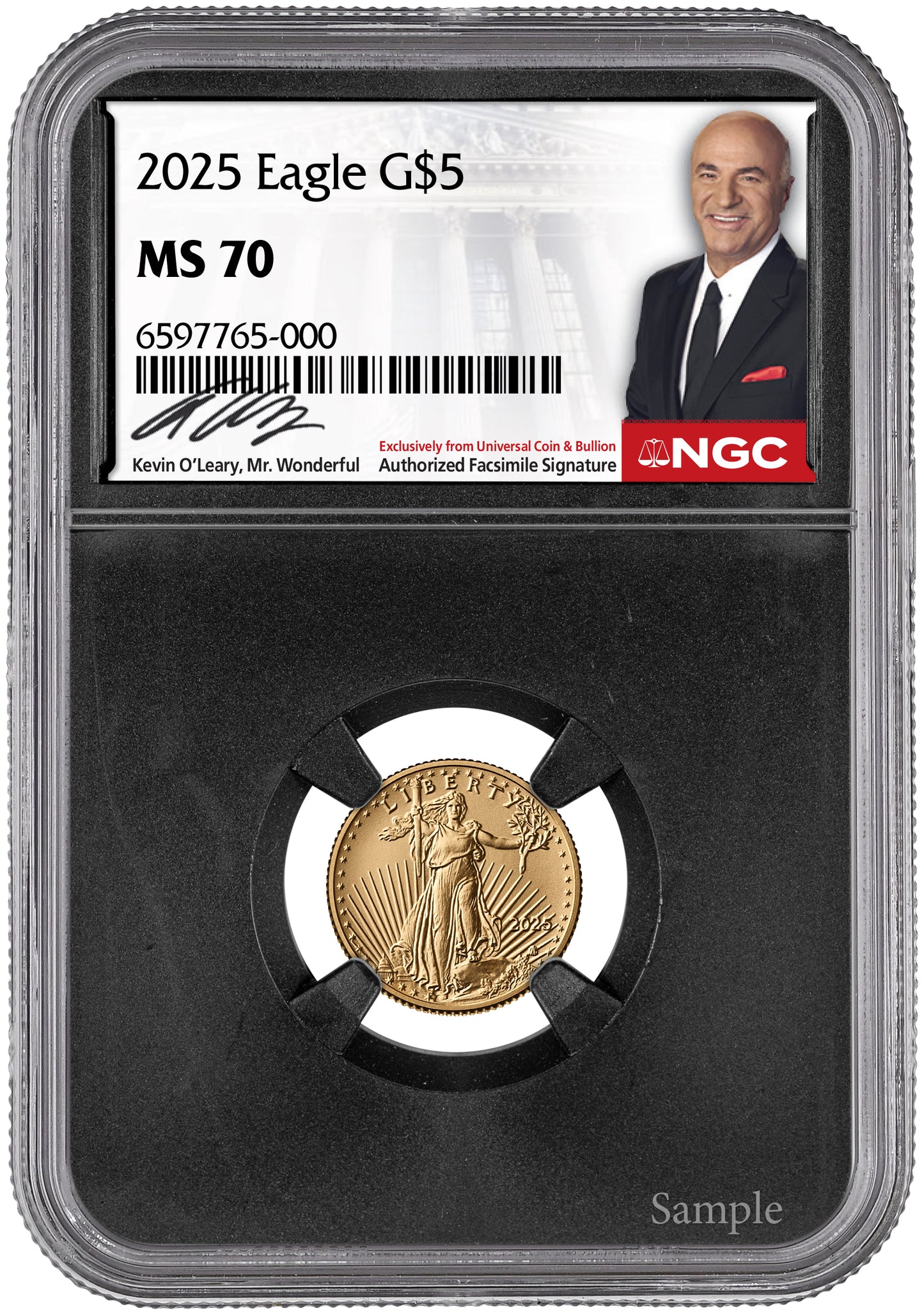 2025 1/10 oz American Gold Eagle O'Leary Facsimile Signature NGC