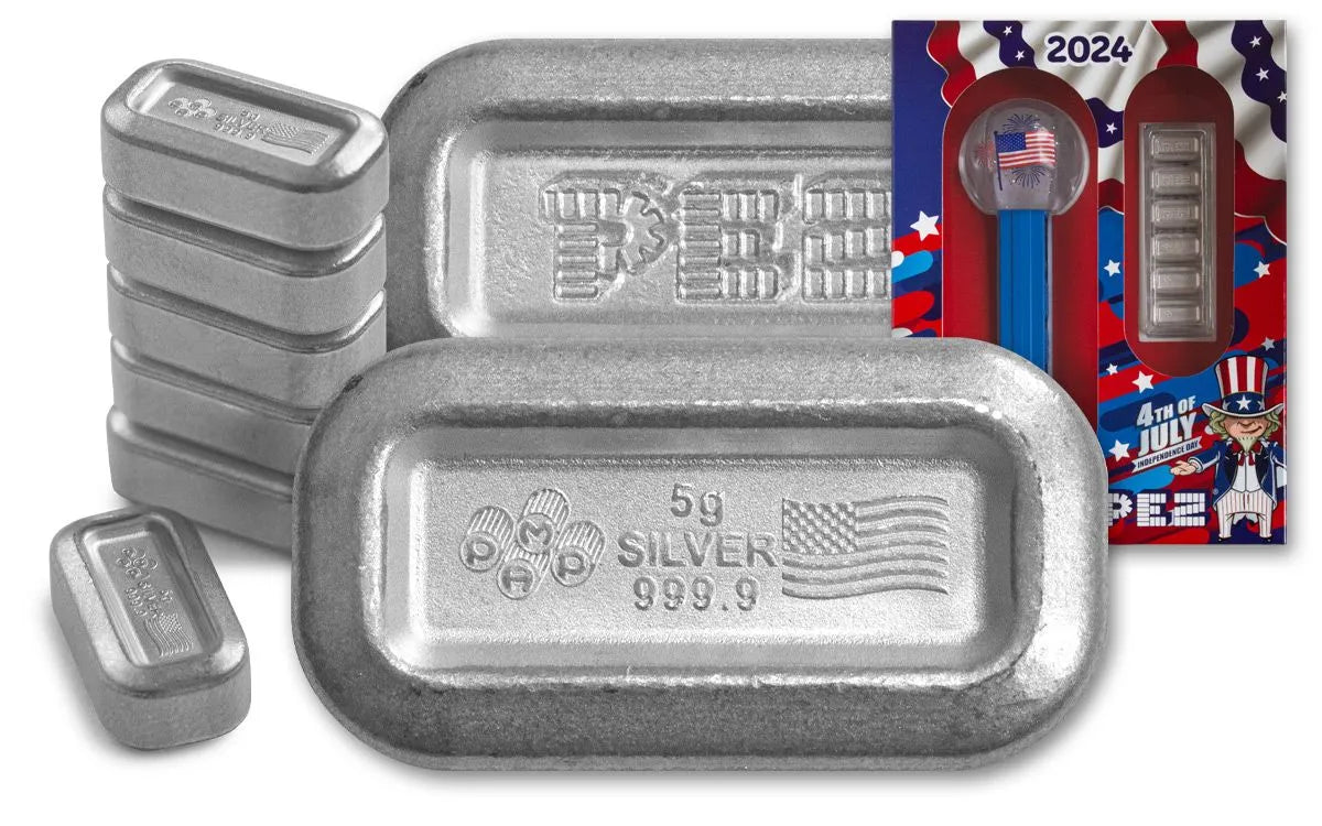 2024 PAMP 5-gm Silver PEZ® Wafers Reverse Proof 6-pc Set