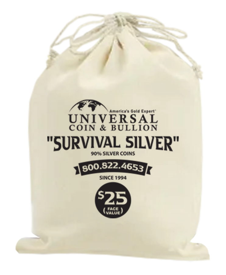 $25 Face Value Bag of 90% Silver Half Dollars