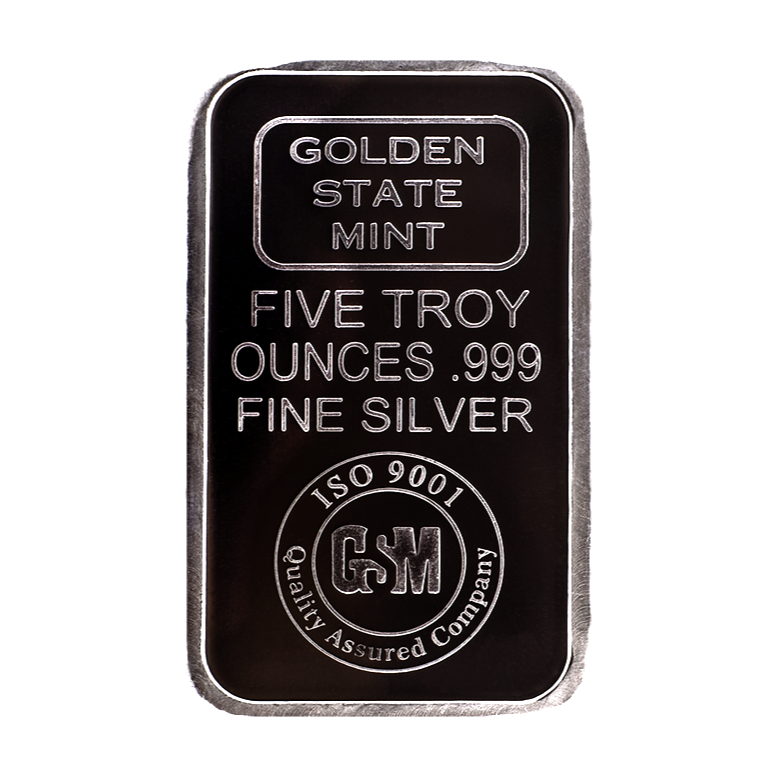 5 oz Golden State Mint Silver Bar