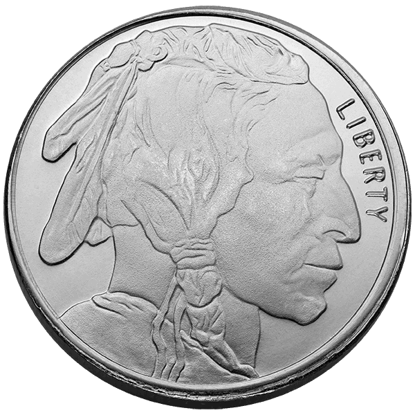 1/2 oz Silver Round Buffalo Highland Mint BU