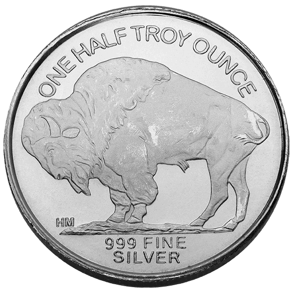 1/2 oz Silver Round Buffalo Highland Mint BU