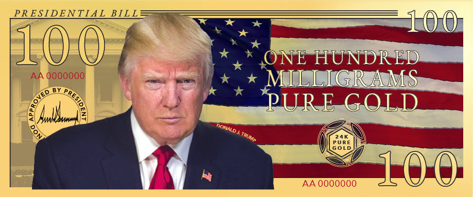 Donald Trump Gold Presidential Bill