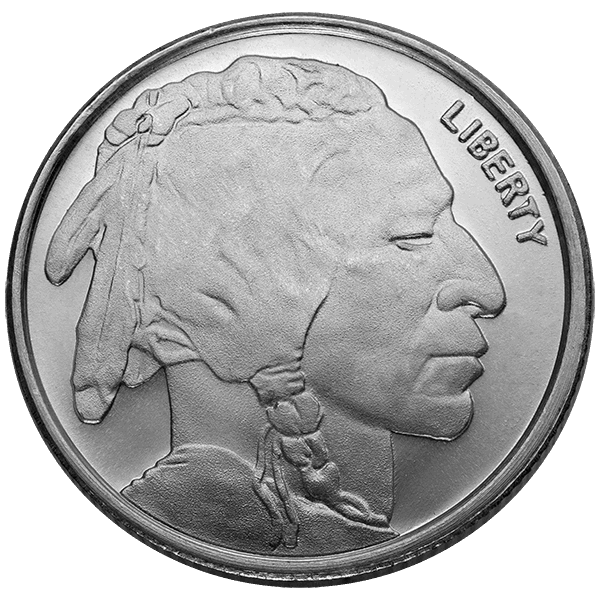 1/4 oz Silver Round Buffalo Highland Mint BU